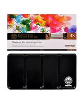 Conjunto de aquarelas MUNGYO Half Pan, caixa de lata de 48 cores Conjunto de aquarelas MUNGYO Half Pan, caixa de lata de 48 cores