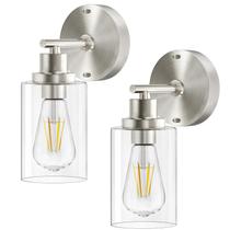 Conjunto de arandelas de parede de banheiro BUTHY Brushed Nickel E26