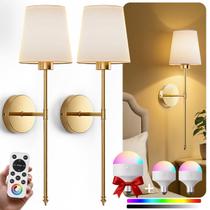 Conjunto de arandelas de parede IRONPAX 24cm Gold Wireless 5200mAh Conjunto de arandelas de parede IRONPAX 24cm Gold Wireless 5200mAh