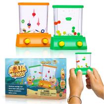 Conjunto de arcade aquático em miniatura para jogos portáteis YoYa Toys com arremesso de anel de peixe e basquete