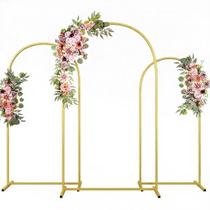 Conjunto de Arco de Casamento CludPark Metal Dourado 220cm/200cm/183cm Conjunto de Arco de Casamento CludPark Metal Dourado 220cm/200cm/183cm