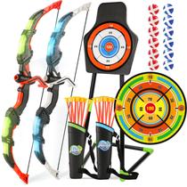 Conjunto de arco e flecha Handwell, pacote com 2 dardos para crianças de 3 a 12 anos