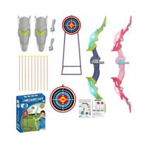 Conjunto De Arco E Flecha Iluminado Para Crianças, Brinquedo De Arqueria Recurvo Para Meninos E