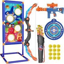 Conjunto de Arco e Flecha KKONES Kids 2 em 1 - Para Brincadeiras de Tiro