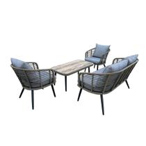 Conjunto de Área Externa 1 Sofá, 2 Poltronas e 1 Mesa Ratan Portofino Conjunto de Área Externa 1 Sofá, 2 Poltronas e 1 Mesa Ratan Portofino