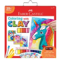 Conjunto de argila Faber-Castell Do Art para colorir com unicórnio de argila