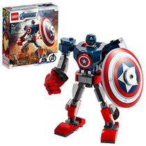Conjunto de armadura mecânica LEGO 76168 Marvel Avengers Capitão América, brinquedo de boneco de ação para meninos e meninas de 7 anos ou mais