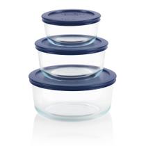 Conjunto de armazenamento de alimentos Pyrex Simply Store, pacote com 3 (590, 950 e 1650 ml)