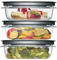 Conjunto de armazenamento de alimentos Utensiliux Rubbermaid Premier 3 Cup x4