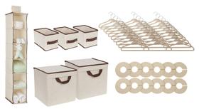 Conjunto de armazenamento de berçário Delta Children 48 peças bege