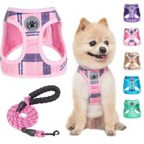 Conjunto de arnês e coleira para cães BEAUTYZOO Step in No Pull para cães pequenos Conjunto de arnês e coleira para cães BEAUTYZOO Step in No Pull para cães pequenos