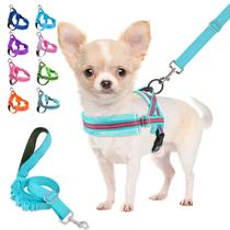 Conjunto de arnês e coleira para cães Lukovee Soft Acolchoado para cães pequenos