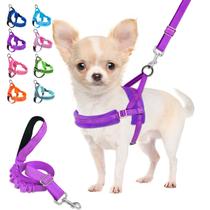 Conjunto de arnês e coleira para cães Lukovee Soft Acolchoado para cães pequenos