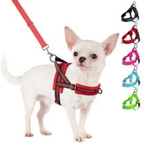 Conjunto de arnês e coleira para cães SlowTon No Pull para cães pequenos XS