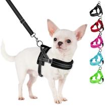 Conjunto de arnês e coleira para cães SlowTon No Pull para cães pequenos