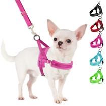 Conjunto de arnês e coleira para cães SlowTon No Pull para cães pequenos