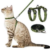 Conjunto de arnês e coleira para gatos PetThem Escape Proof Green