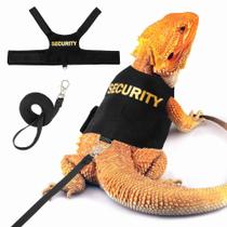 Conjunto de arnês e coleira TUKOAW Bearded Dragon para caminhar