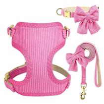 Conjunto de arnês para cães Didog Cute Small com gravata borboleta para caminhar Conjunto de arnês para cães Didog Cute Small com gravata borboleta para caminhar