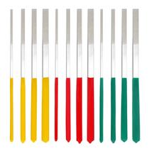 Conjunto de arquivos YKLP Diamond Coated Needle Flat, 7 polegadas, 150 Grit, 12 unidades Conjunto de arquivos YKLP Diamond Coated Needle Flat, 7 polegadas, 150 Grit, 12 unidades