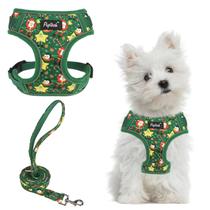 Conjunto de arreios e coleiras para cães PUPTECK Christmas Small S