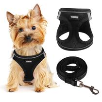 Conjunto de arreios para cães YIMEIS Honeycomb Grid Reflective XS-S-M Black Conjunto de arreios para cães YIMEIS Honeycomb Grid Reflective XS-S-M Black