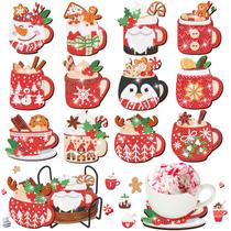Conjunto de arte com diamantes de Natal de 12 peças Drink Coasters Suttmin