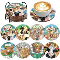 Conjunto de arte com diamantes Drink Coaster Cumule, 8 peças, faça você mesmo Conjunto de arte com diamantes Drink Coaster Cumule, 8 peças, faça você mesmo