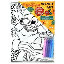 Conjunto de arte Disney Lilo & Stitch Velvet com 1 pôster e 5 marcadores Conjunto de arte Disney Lilo & Stitch Velvet com 1 pôster e 5 marcadores