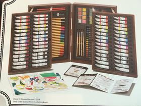 Conjunto de arte DM Creations Int'l LTD Art 101 158 peças com caixa de madeira