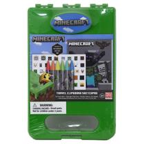 Conjunto de Arte Minecraft com Estojo de Transporte - Designs Inovadores para Crianças