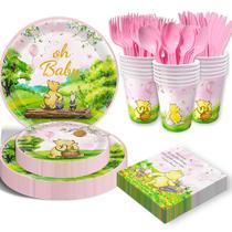 Conjunto de artigos de festa B4b3e Vintage Winnie Bear 175 unidades para meninas