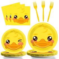 Conjunto de artigos de festa gisgfim Duck Theme para 24 convidados
