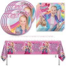 Conjunto de artigos para festas, tema Jojo Siwas, 41 peças, pratos e guardanapos Conjunto de artigos para festas, tema Jojo Siwas, 41 peças, pratos e guardanapos