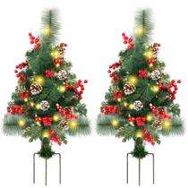 Conjunto de árvores de Natal FORUP 2 Caminho pré-iluminado de 76 cm com 60 LED Conjunto de árvores de Natal FORUP 2 Caminho pré-iluminado de 76 cm com 60 LED