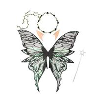 Conjunto De Asas De Fada Anjo Borboleta Para Adultos 4 Peças Fantasia Brilhante Para Festa De