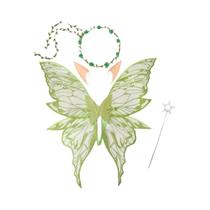 Conjunto De Asas De Fada Anjo Borboleta Para Adultos 4 Peças Fantasia Brilhante Para Festa De