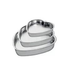 Conjunto de Assadeira, Forma de Bolo Coração 3 peças, Assadeira de Bolo em Alumínio Conjunto de Assadeira, Forma de Bolo Coração 3 peças, Assadeira de Bolo em Alumínio
