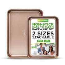 Conjunto de assadeiras em aço carbono antiaderente NutriChef Premium