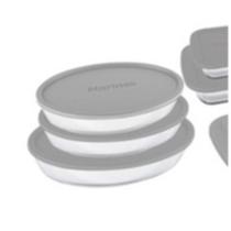 Conjunto de Assadeiras Grandes Ovais 3 Peças Tampa Marinex
