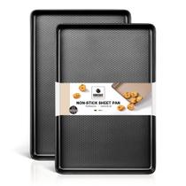 Conjunto de assadeiras HONGBAKE Meia Folha 17,5 x 12 de aço antiaderente Conjunto de assadeiras HONGBAKE Meia Folha 17,5 x 12 de aço antiaderente