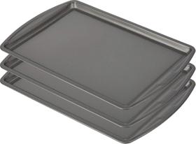 Conjunto de assadeiras para assar GoodCook Everyday Antiaderente em Aço Carbono 33x23cm Conjunto de assadeiras para assar GoodCook Everyday Antiaderente em Aço Carbono 33x23cm