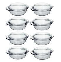 Conjunto De Assadeiras Redondas Tampa 1L Marinex 8 Peças