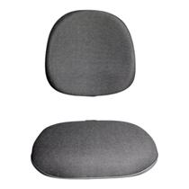 Conjunto de Assento e Encosto Anatômico para Cadeira de Escritório Executiva Tecido na cor Preto