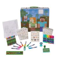 Conjunto de atividades com designs inovadores Minecraft Kids com estojo de lata