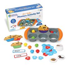 Conjunto de atividades e recursos de aprendizagem Mini Muffin Phonics 70 peças