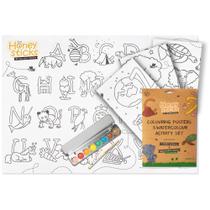 Conjunto de atividades Honeysticks Kids com 4 pôsteres gigantes de pintura