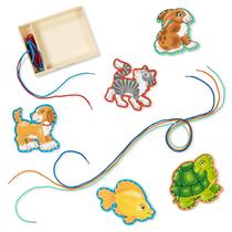 Conjunto de atividades Lace and Trace Melissa & Doug Pets de 3 anos ou mais