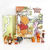 Conjunto de atividades Phidal Disney Winnie the Pooh com livro de histórias e 10 estatuetas