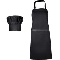 Conjunto de avental Chef Costume SATINIOR para mulheres e homens, preto Conjunto de avental Chef Costume SATINIOR para mulheres e homens, preto